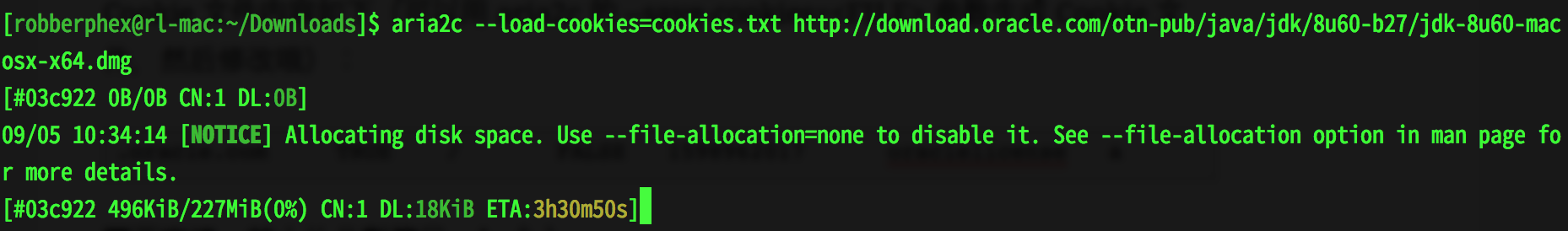最终的下载命令
