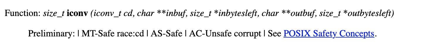 iconv不是线程安全的